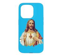 Jesus Christ Sacred Heart Peace Sign Portrait Case for iPhone 15 Pro