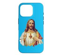 Jesus Christ Sacred Heart Peace Sign Portrait Case for iPhone 16 Pro