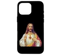 Jesus Christ Sacred Heart Peace Sign Portrait Case for iPhone 16 Pro Max