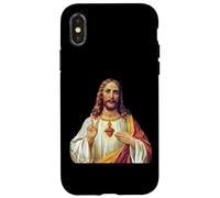 Jesus Christ Sacred Heart Peace Sign Portrait Case for iPhone X/XS