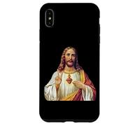 Jesus Christ Sacred Heart Peace Sign Portrait Case for iPhone XS Max