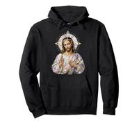 Jesus Christ Sacred Icon Prayer Devotional Christian Faith Pullover Hoodie
