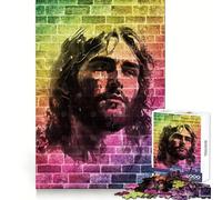 Jesus Christ Sketch Art Jigsaw for Teenagers1000 Pieces Cognitive Boost Nice Thick Family Bond Santa Surprise (38x52cm)