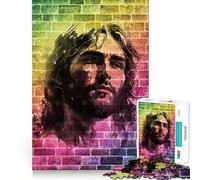 Jesus Christ Sketch Art Jigsaw for Teenagers1000 Pieces Cognitive Boost Nice Thick Family Bond Santa Surprise (38x52cm)