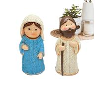 Jesus Christ Statue - 20 cm Resin Holy Sculpture, Mary Figure Ornament, Spiritual Icon, Christian Religious Desktop Model | Holy Faith Decoration for the Home Chapel Prayer Room