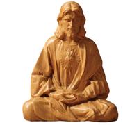 Jesus Christ Statue Meditation, Jesus Sculpture, Resin Crafts Meditation Jesus Figures for Prayer Rooms & Christian Home Decoration, A Symbol of Faith, Hope and Serenity