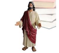 Jesus Christ Statue | Religious Wearing a Robe Sculpture with Open Arms | Jesus Blessing Statue | for Desk Holiday Birthday Party Offices Home Living Room Bedroom Mantel Shelf