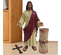 Jesus Christ Statue | Resin Religious Hand Painted Decoration - Jesus Statue Catholic - for Office Desk Bookshelf Entrance Windowsill Bedroom Office Dormitory