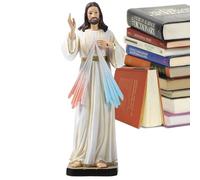 Jesus Christ Statue | Saints Statues, Religious Statue | Christian Garden Décor, Holy Christus Sculpture With Hand Raise, Praying For Peace