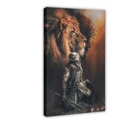 Jesus Christ, The Lion of Judah, Warrior of Christ, The Life of Jesus, God Canvas, Jesus Canvas - Christian Wall Art