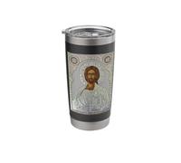 Jesus Christ The Savior Christian Orthodox Icon Stainless Steel Insulated Tumbler