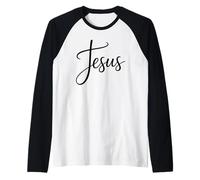 Jesus Christ The Savior Hope & Light Raglan Baseball Tee