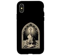 Jesus Christ the Solid Rock Rugged Cross for Christian Men Case for iPhone X/XS