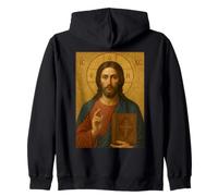 Jesus Christ the Teacher Icon - Orthodox Catholic Zip Hoodie