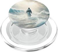 Jesus Christ Walks on Water - Christian Faith Graphic Design PopSockets PopGrip for MagSafe