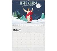 Jesus Christ What A Year Calendar 2025, Bible Verse Wall Calendar Jesus Christ, Christian Calendar Wall Decorations, Monthly Planner Calendar, Funny Calendar Home Decor