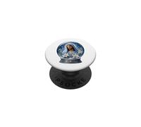 Jesus Christ Winter Globe Sacred Icon With White Lilies Art PopSockets Adhesive PopGrip