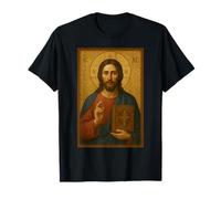Jesus Christ with The Holy Bible Icon - Orthodox Icon T-Shirt