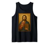 Jesus Christ with The Holy Bible Icon - Orthodox Icon Tank Top