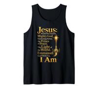 Jesus Christ Wonderful Counselor Mighty God Prince of Peace Tank Top