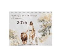 Jesus Christian Calendar 2025, Christ Calendar With Bible Verse, Monthly Hangable Calendar Planner, Christian Decorative Wall Calendar, Inspirational Calendar For Living Room
