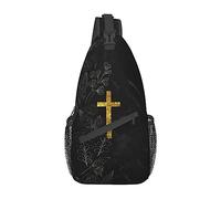 Jesus Christian Cross Sling Bag,Casual Crossbody Backpack Shoulder Chest Bag for Women Men Travel Hiking Daypack, Jesus-4, One Size, Daypack Backpacks