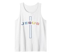 Jesus Christian Faith Cross Worship Religious Scripture Tank Top
