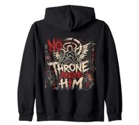 Jesus Christian No Throne Above Him Philippians 2 10 Zip Hoodie