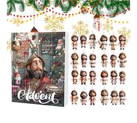 Jesus Christmas Advent,2D Acrylic Religious Christian Jesus Decor | 24 Days Faith-Based Christmas Countdown Calendar Tree Ornaments,for Home Wall Car Rearview Mirror Family Vacation