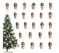 Jesus Christmas Advent Countdown,2D Acrylic Religious Christian Jesus Decor - 24 Days Religious Ornament Countdown Christmas Tree Decor | for Home Wall Car Rearview Mirror Family Vacation