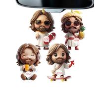 Jesus Christmas Ornaments,Stylish Christmas Acrylic Ornaments Jesus | 2D Decoration Religious Pendant for Door Car Wall Bag Home Decorating Party