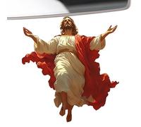 Jesus Christmas Tree Ornament - 2D Acrylic Holiday Decoration - Jesus Ornament for Car Mirror | for Home Window Bedroom Living Room