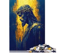 Jesus Christus Porträt 1000 Teile Puzzle Weihnachtsgeschenke Papierpuzzle für Teenager Lustige Puzzles 1000 Teile (75x50cm)