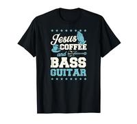 Jesus Coffee And Bass Guitar Christian Bass Guitar Player T-Shirt