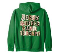 Jesus Coffee and Therapy Zip Hoodie