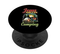 Jesus Coffee Camping Camper Routine Wants PopSockets Adhesive PopGrip