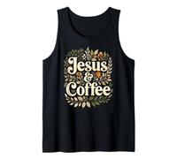 Jesus & Coffee | Christian Faith Caffeine Drink Cottagecore Tank Top
