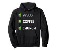 Jesus Coffee Church Check Mark Southern Christian Moms Pullover Hoodie