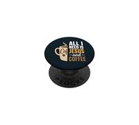 Jesus Coffee Faith Morning Prayer Believer PopSockets Adhesive PopGrip
