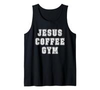 Jesus Coffee Gym Funny Christian Workout Faith Quote Tank Top
