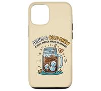 Jesus Cold Brew Christian Coffee Faith Heaven Humor Case for iPhone 12/12 Pro