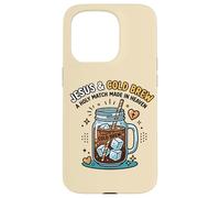 Jesus Cold Brew Christian Coffee Faith Heaven Humor Case for iPhone 15 Pro
