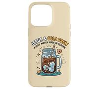 Jesus Cold Brew Christian Coffee Faith Heaven Humor Case for iPhone 15 Pro Max