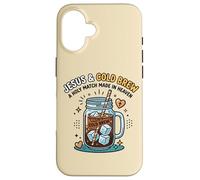Jesus Cold Brew Christian Coffee Faith Heaven Humor Case for iPhone 16