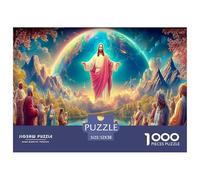 Jesus Comforts 1000 Pieces Adult Jigsaws - Religious Figure with Crowd Suitable for Wall Decompression Fun And Challenging Family Game52x38cm/1000pcs