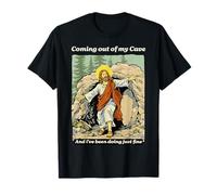 Jesus Coming Out of My Cave I've Been Doing Just Fine Easter T-Shirt