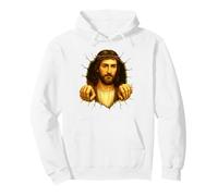 Jesus Cracking Mug Wall, Christian Jesus Christ Pullover Hoodie