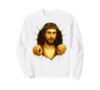 Jesus Cracking Mug Wall, Christian Jesus Christ Sweatshirt
