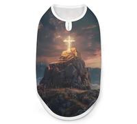 Jesus Cross 3D Print Dog Shirts Sleeveless T-Shirt Pet Tank Top Soft Summer Vests Clothes for Dogs And Cat S