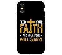 Jesus Cross Bible Faith Over Fear Put God First ART ON BACK Case for iPhone X/XS